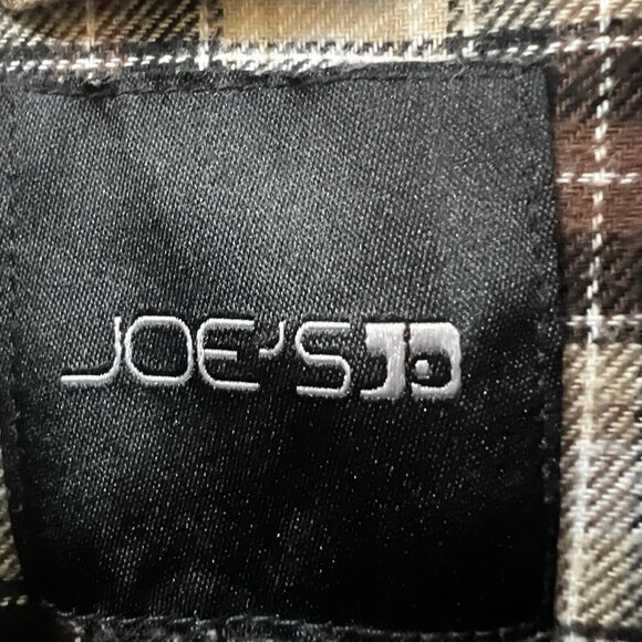JOE’S Men’s Light Jacket Sz Medium Flannel Lined Over Shirt Jacket Brown - Picture 4 of 13